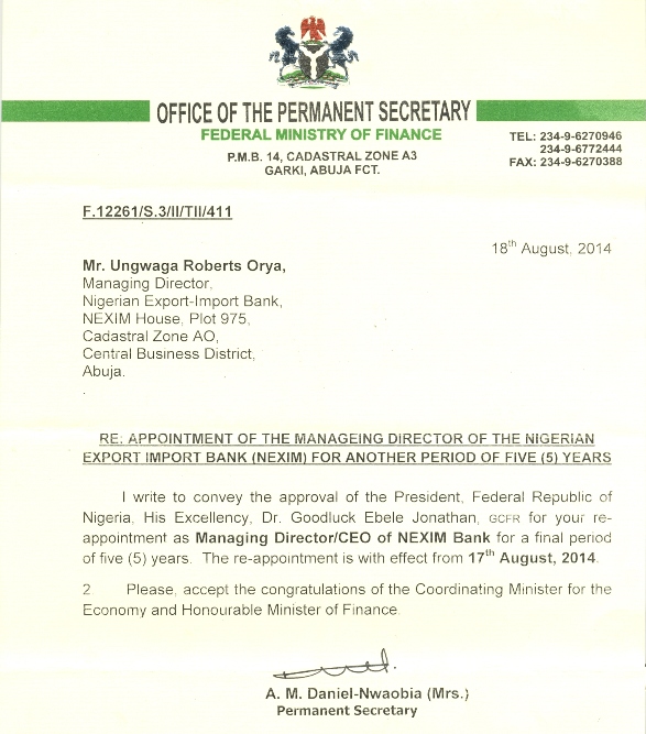 NEXIM MD Reappointment