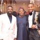 (L-R): Kunle Afolayan, Ace Film Producer; Patrick Akinwuntan Managing Director, Ecobank Nigeria; and Alex Ekubo, Cast ‘Bling Lagosians’ at the premiere of the movie “Bling Lagosians’ in Lagos.