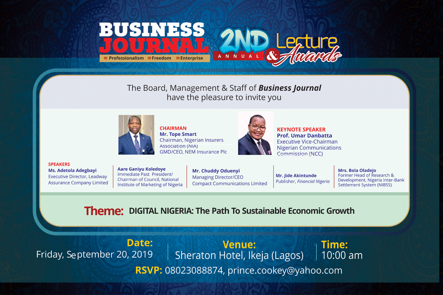 Business Journal NG Event Invitation