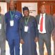 L-R: Executive Director, Asset Management Corporation of Nigeria (AMCON), Dr. Eberechukwu Uneze; Managing Director/CEO, Mr. Ahmed Kuru; Chairman House Committee on Banking and Currency, Hon. Victor Nwokolo; his Deputy, Hon. Hafiz Kawu; AMCON Group Head, Enforcement, Mr Joshua Ikioda; another member of the committee; Hon. Babangida Ibrahim and Executive Director of Operations, AMCON Mr Aminu Ismail at the Lagos retreat