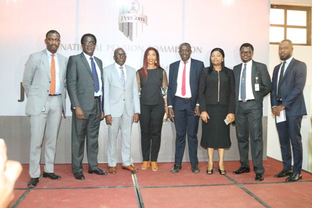 Mr. Abisola Onigbogi (ED Technical, ARM Pension Managers), Mr. Babatunde Phillips (Head, States Operations Department, PenCom), Mr. Peter Aghahowa (Head, Corporate Communications Department, PenCom), Mrs. Carol Alex-Uzomah (AGM, Corporate Communications Department), Mr. Kunle Odebiyi (Head, Micro Pensions Department, PenCom), Mrs Eniola Adebulehin (SM, National Databank Management Department), Mr. Sola Adeseun (Acting Zonal Head, South-West Zonal Office, PenCom), Mr. Elochukwu Nwankwo (Legal Department, PenCom).